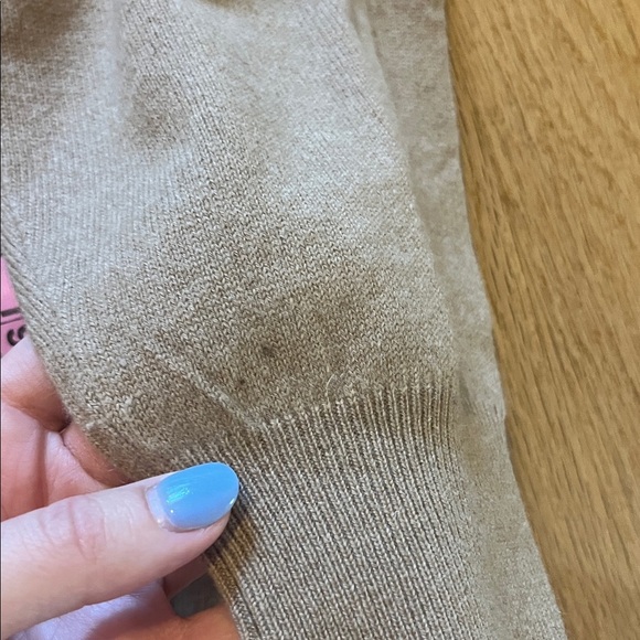 Loro Piana Camel Cashmere V-Neck Sweater Sz 56 - Picture 7 of 8